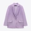 Blazer violeta satinado