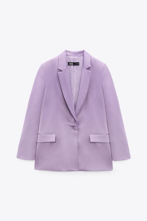 Blazer violeta satinado