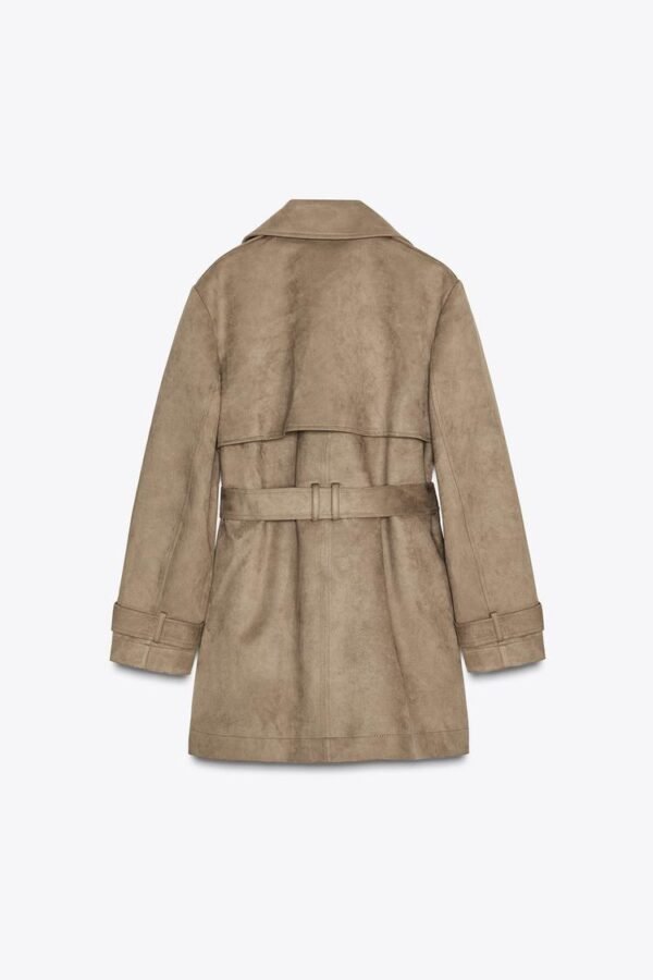 Gabardina de ante sintético