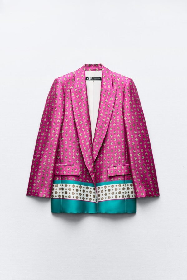 Blazer estampado de satin