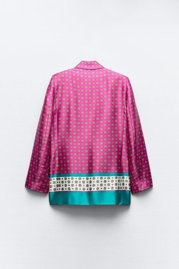 Blazer estampado de satin