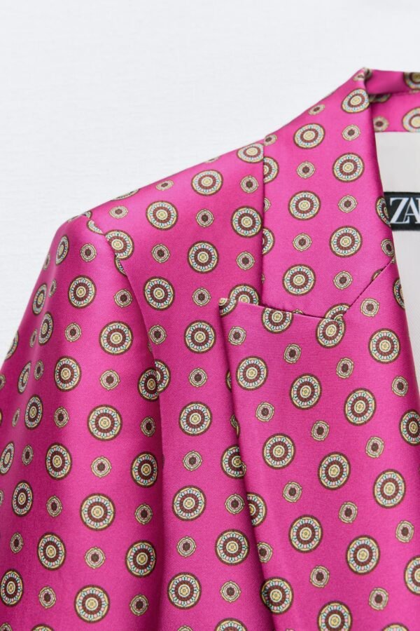 Blazer estampado de satin