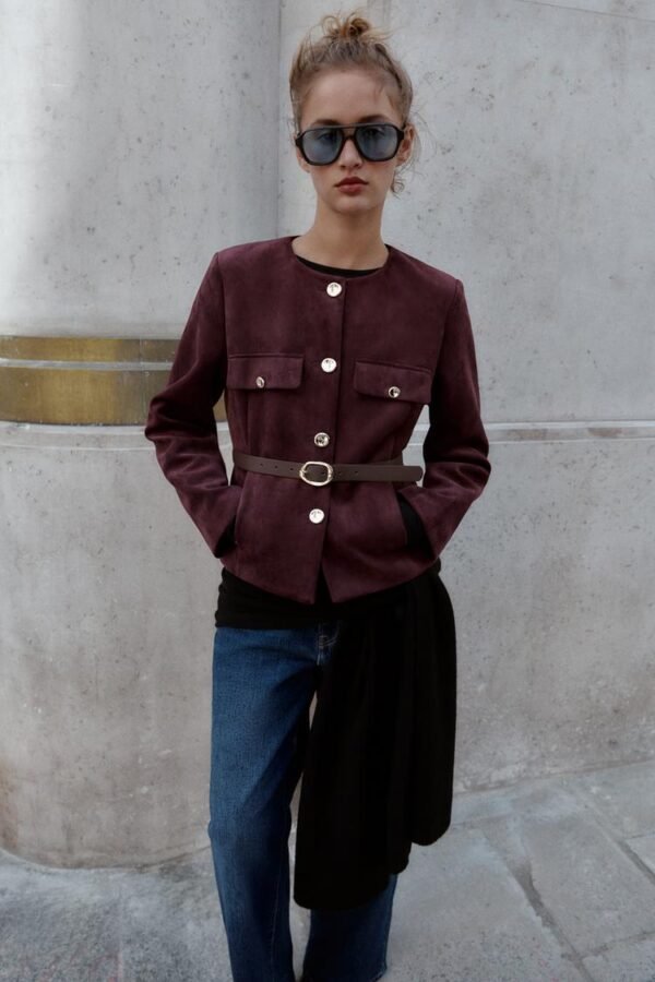 Blazer ante con cinturón