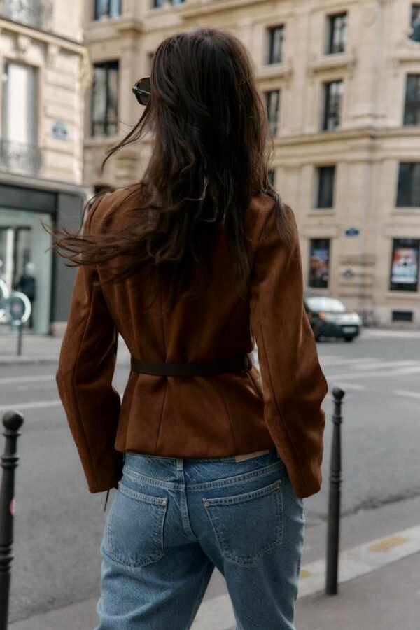 Blazer ante con cinturón