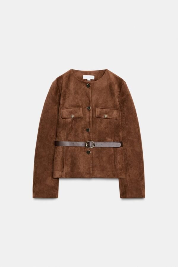 Blazer ante con cinturón