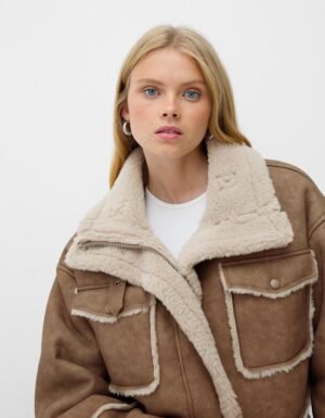 Chaqueta piel cruzada