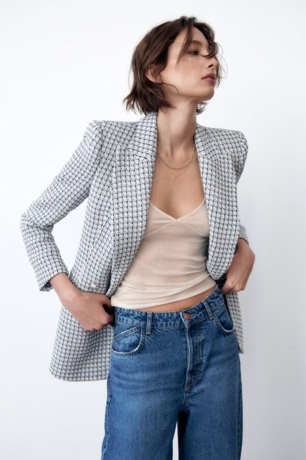 Blazer tweed cruzado