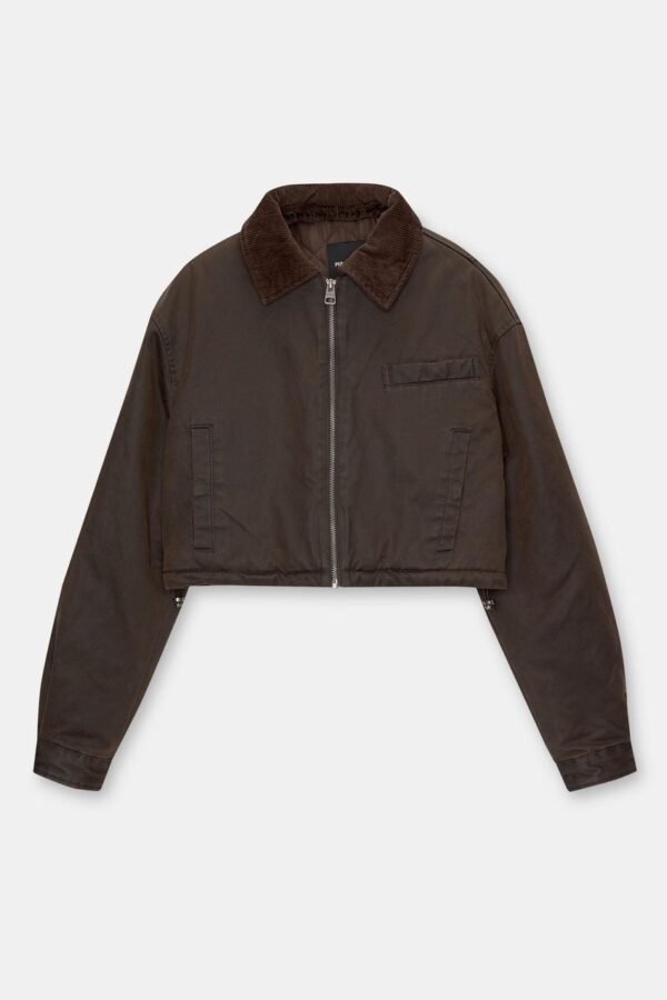 Chaqueta corta marrón Pull&Bear