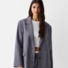 Blazer gris oversize