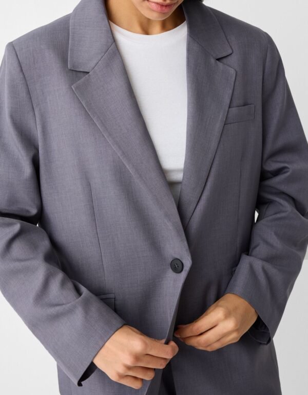 Blazer gris oversize