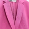 Blazer fucsia con botones