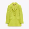 Blazer tweed verde lima