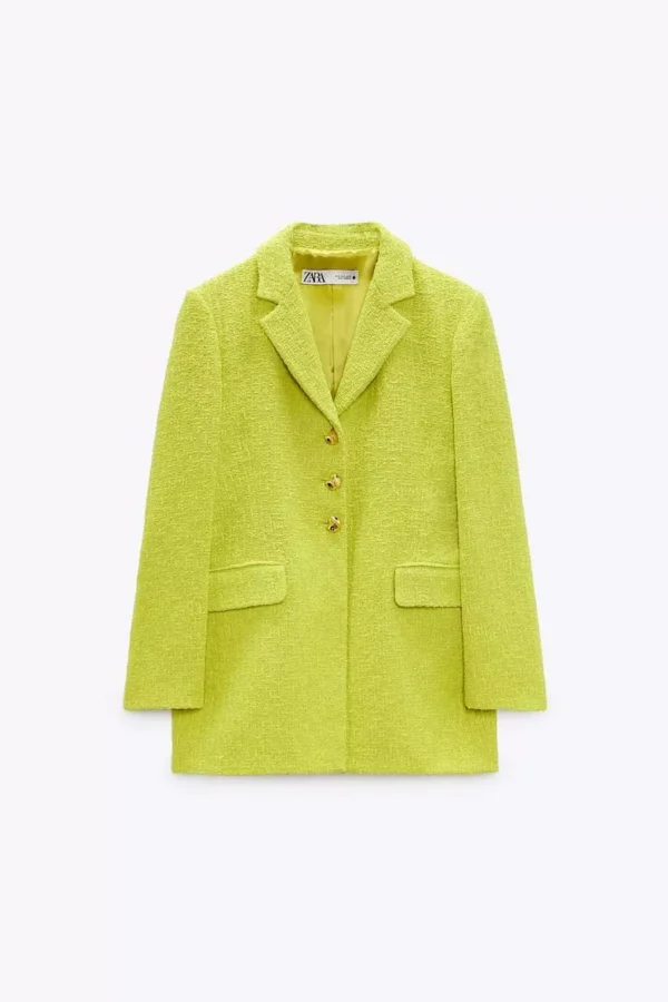 Blazer tweed verde lima