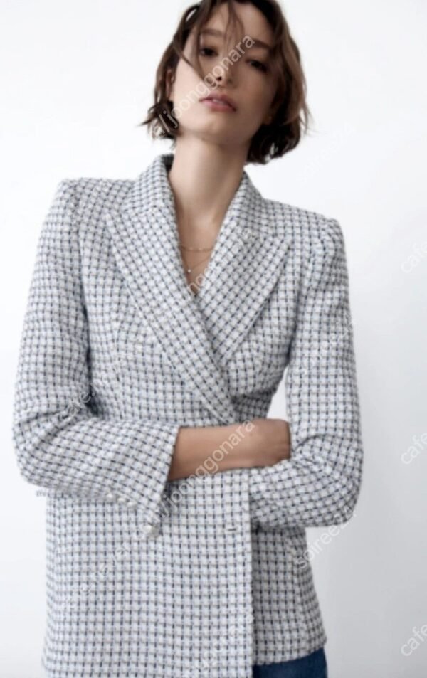 Blazer tweed cruzado