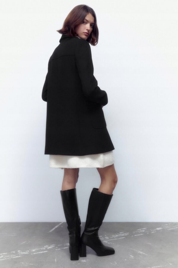 Abrigo cruzado de lana