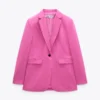 Blazer fucsia con botones