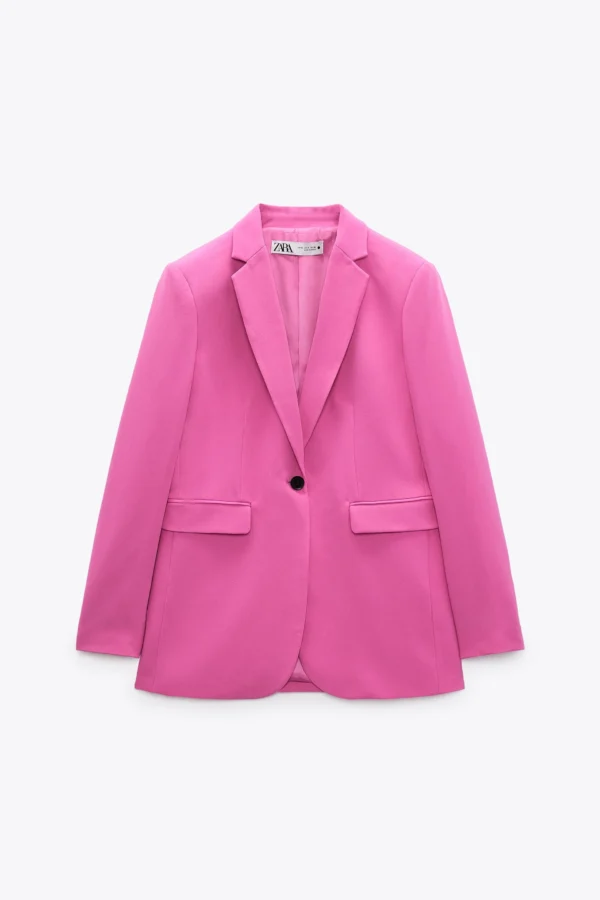 Blazer fucsia con botones