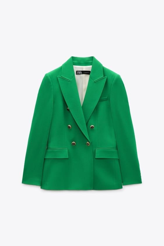 Blazer cruzado con botones dorados