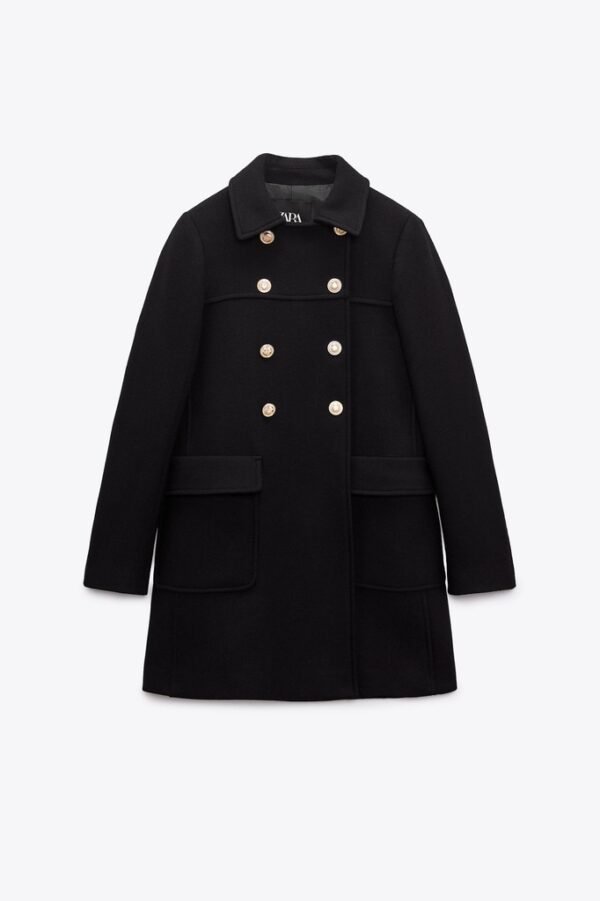 Abrigo cruzado de lana