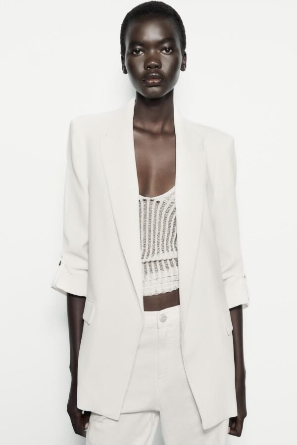 Blazer manga remangada