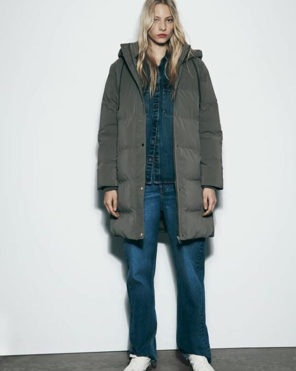 Abrigo puffer resistente al viento