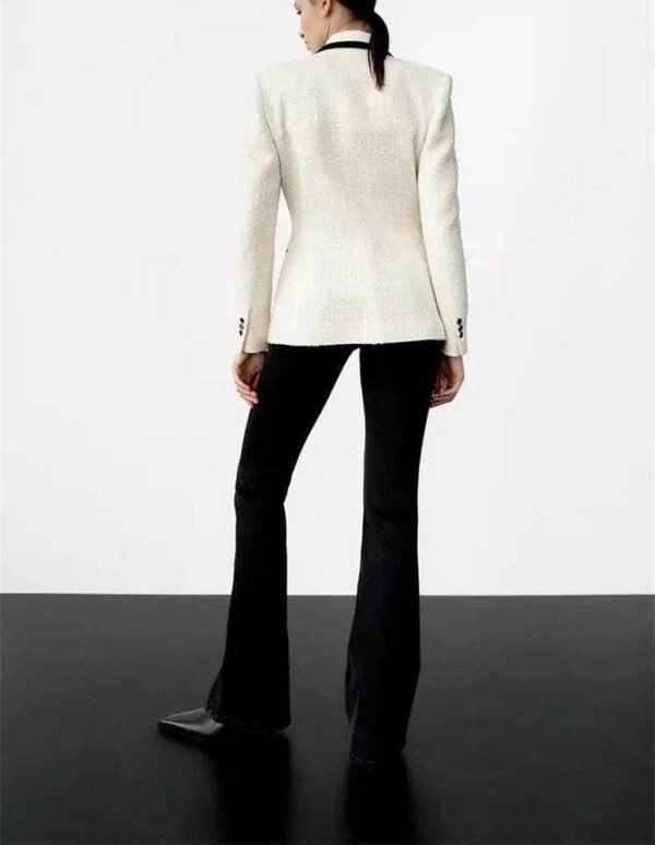 Blazer con solapa tweed