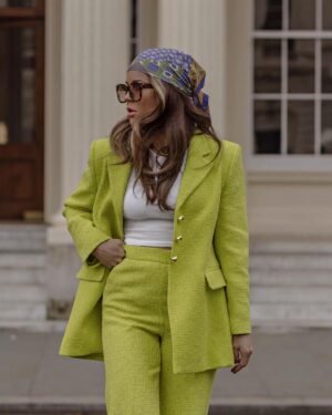 Blazer tweed verde lima