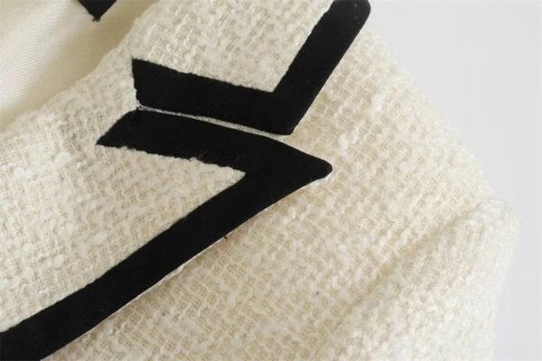 Blazer con solapa tweed