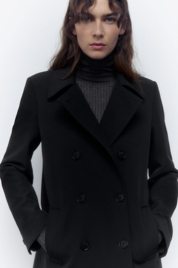 Blazer negro cruzado