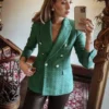 Blazer tweed verde
