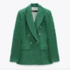 Blazer tweed verde