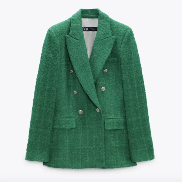 Blazer tweed verde