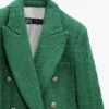 Blazer tweed verde
