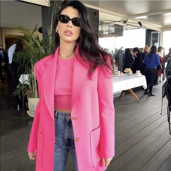 Blazer con bolsillos delanteros