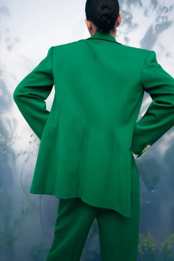 Blazer verde fitted