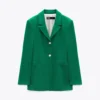 Blazer verde fitted
