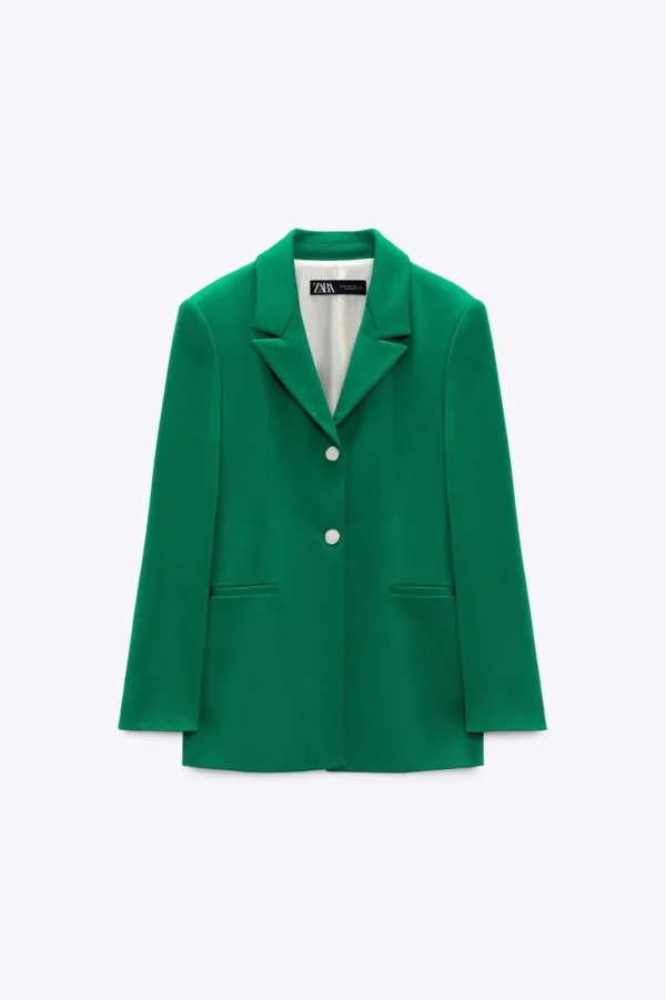 Blazer verde fitted