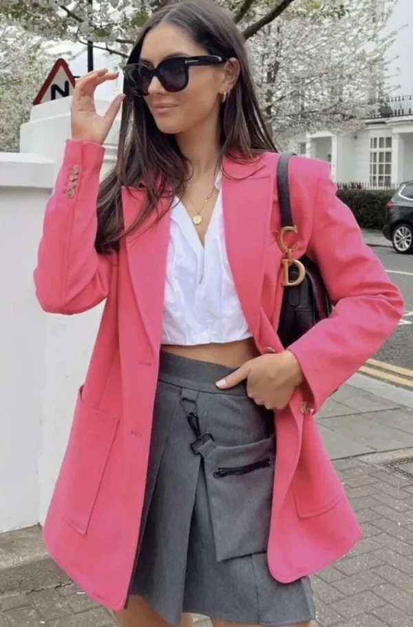 Blazer con bolsillos delanteros