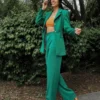 Blazer verde fitted