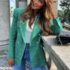 Blazer tweed verde