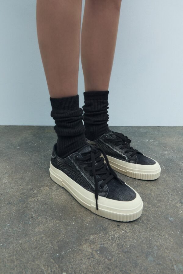 Zapatillas denim con brillos